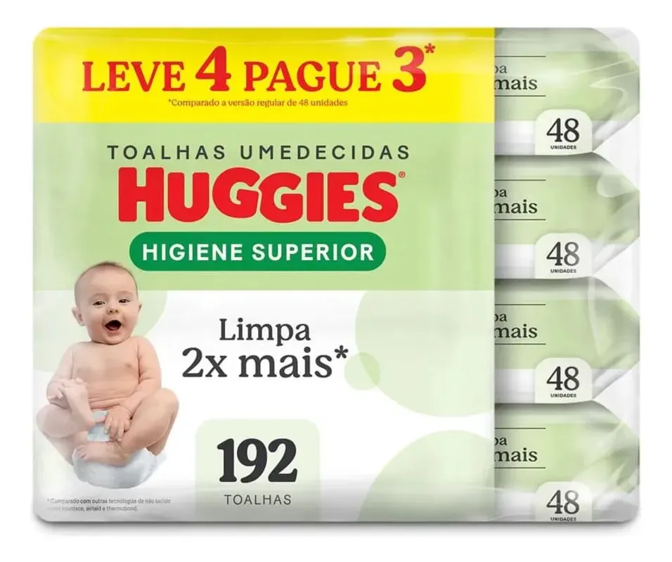 Pack Toalha Umedecida Disney Baby Huggies Max Clean Pacote 4 Unidades Leve Mais Pague Menos
