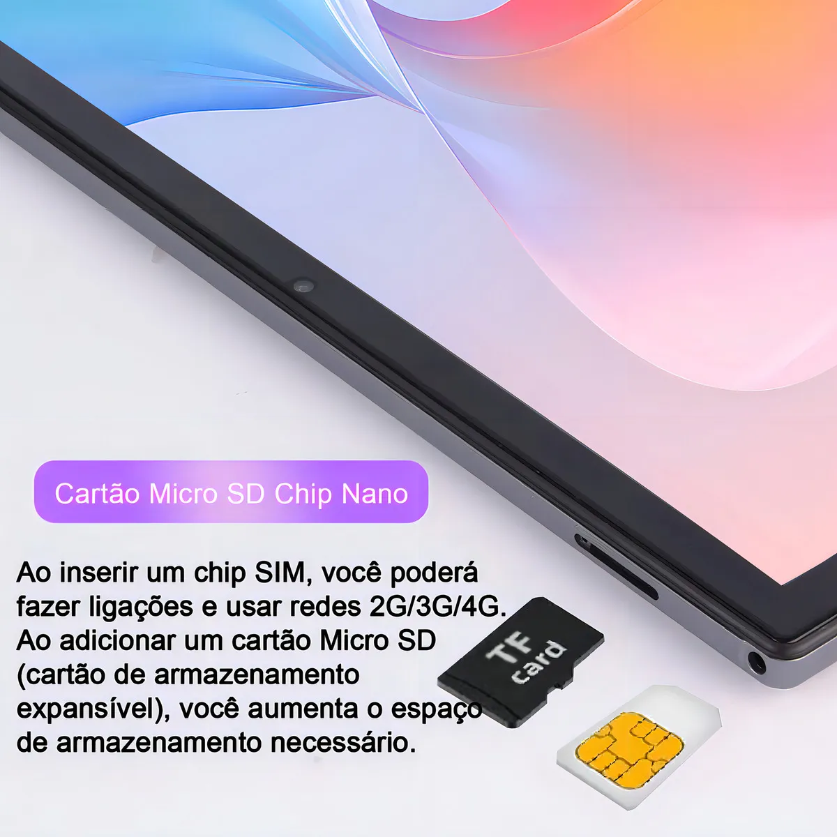 Tablet 10” C10 Octa-Core 8GB RAM 256GB 4G Dual Chip Wi-Fi Android Teclado Capa Touch VTR Eletronics Ideal Estudo Trabalho Aulas Online Compleot