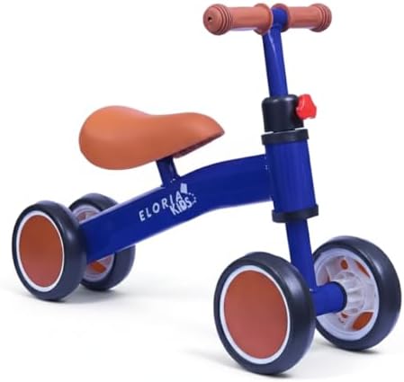 ELORIA Bicicleta de Equilíbrio Infantil, Sem Pedal, Para Crianças 1+ Anos, Azul, Desenvolve Coordenação Motora