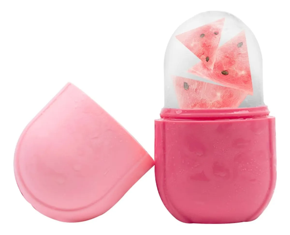 Rolo Facial De Gelo Silicone Copos De Massagem Cuida Pele Cor