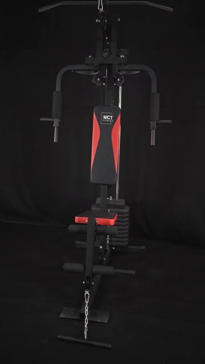 Estação De Musculação De 45kg Wct Fitness Cor da estrutura Preto Cor do estofamento Preto e vermelho