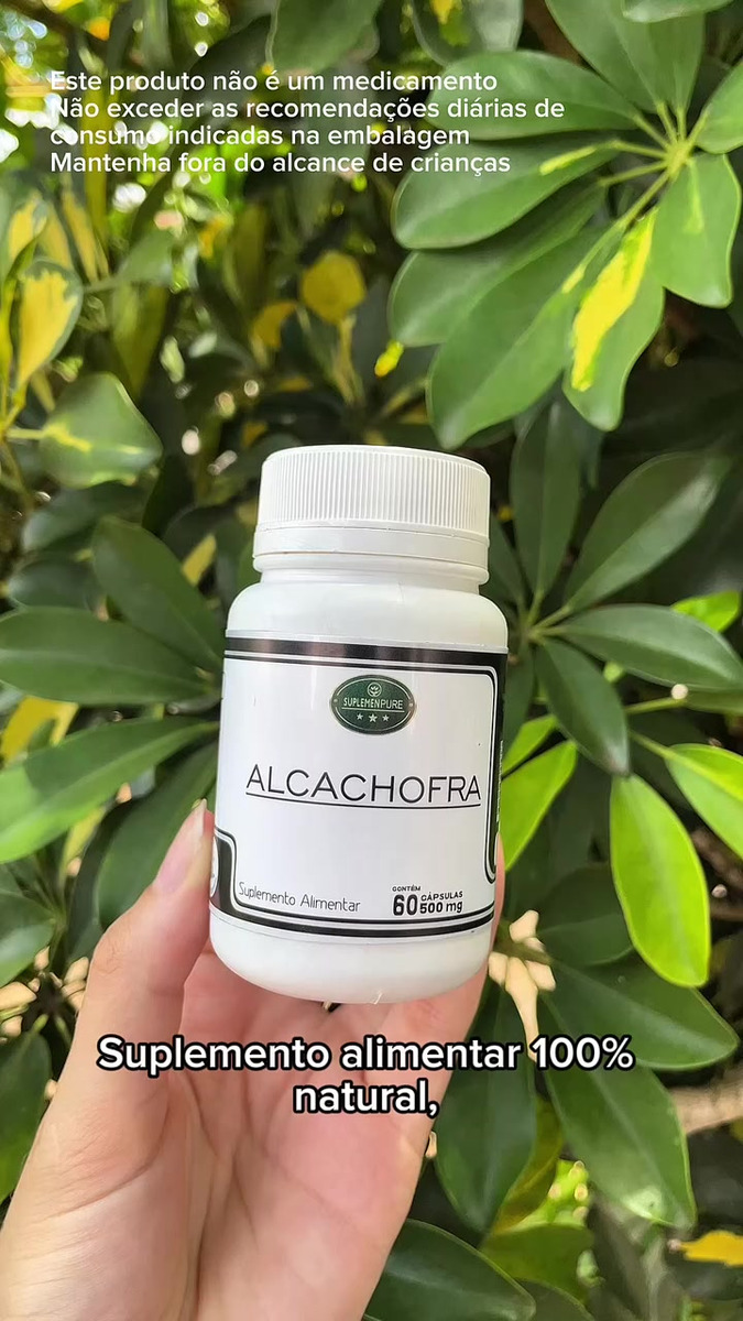 Alcachofra Em Cápsulas 500 Mg Kit Com 3 Potes 100% Natural