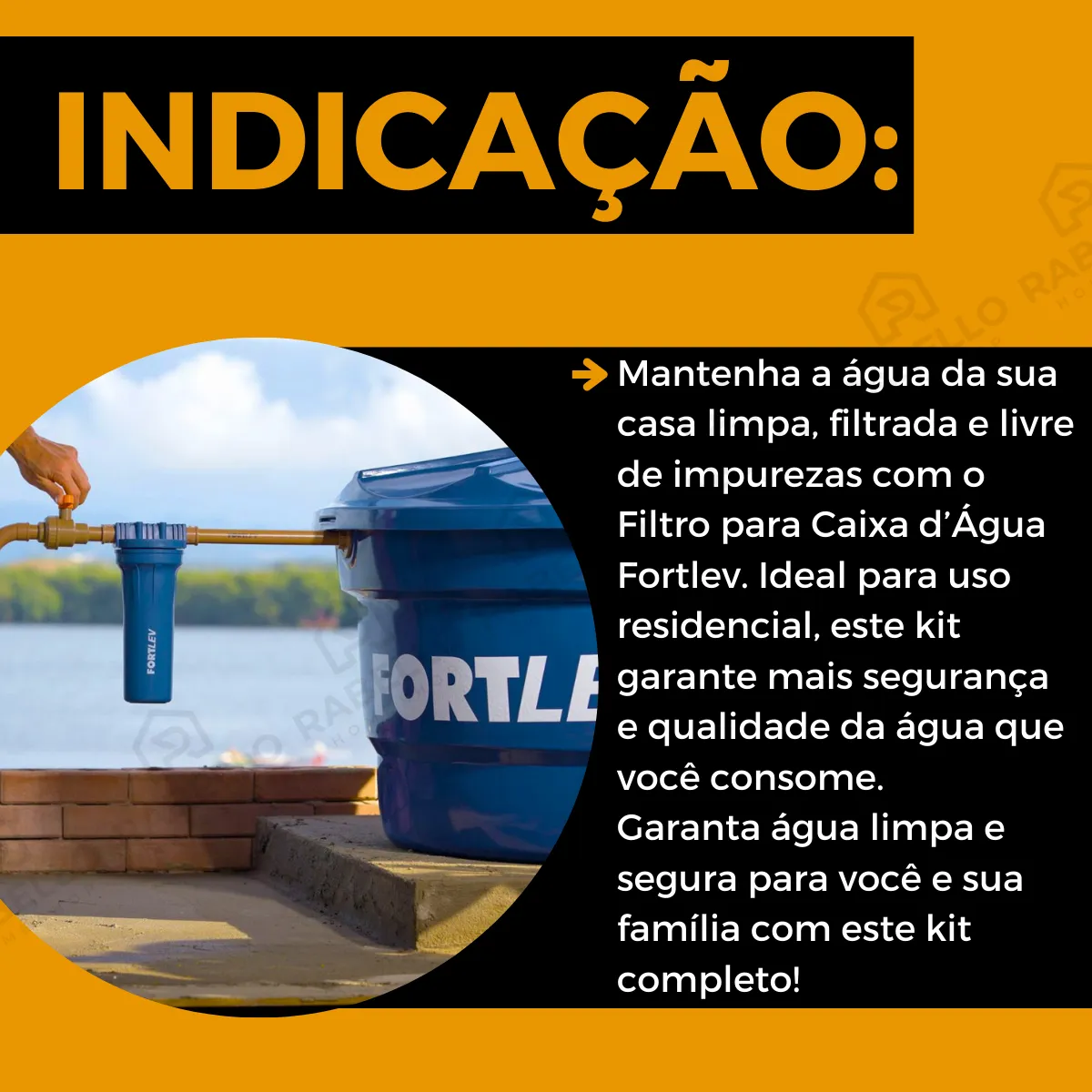 Filtro Limpa Caixa Dágua Cavalete Fortlev Filter Flux