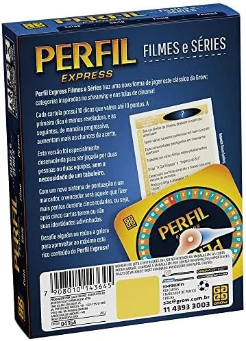 Jogo Perfil Express Filmes e Séries - Grow