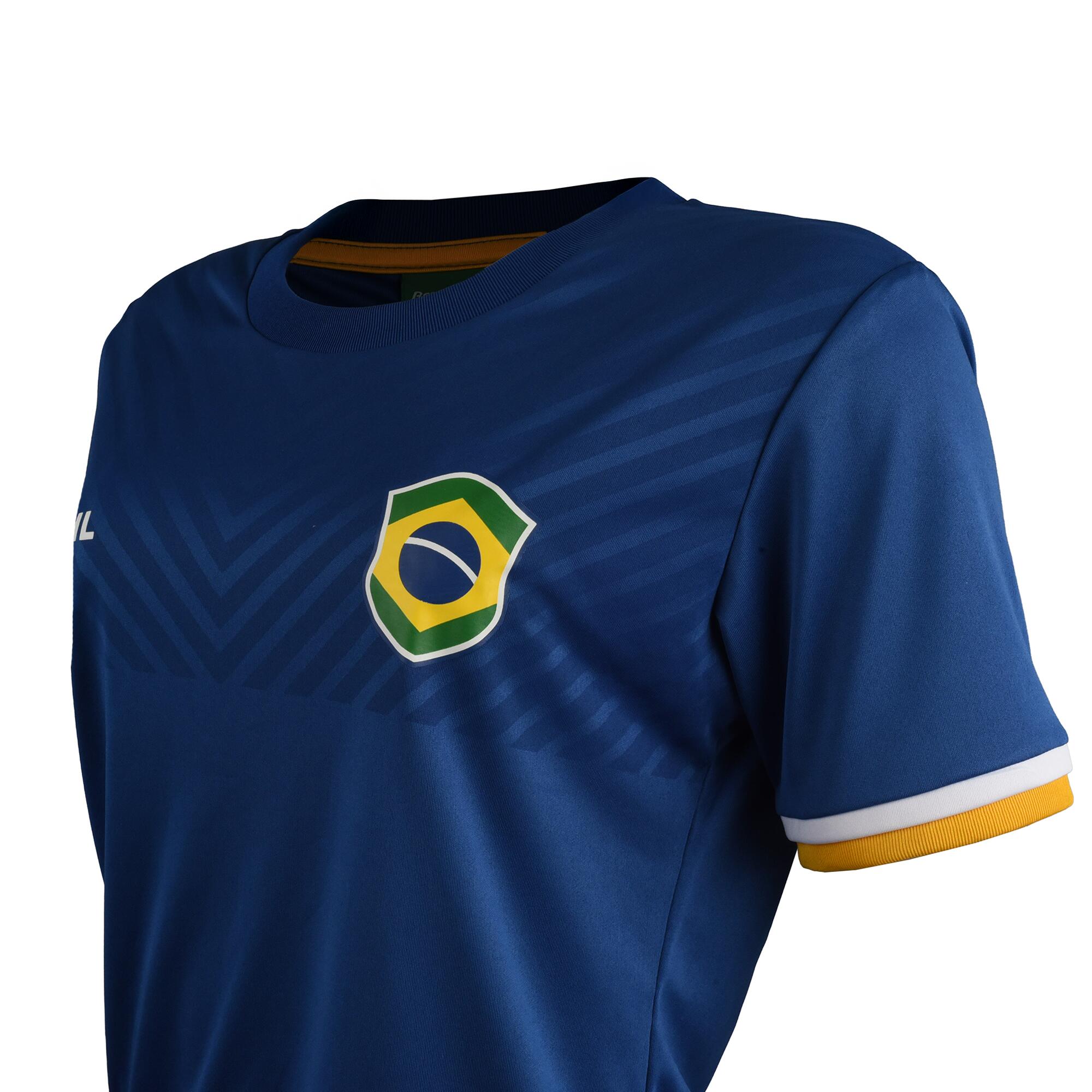 Camisa Feminina de Futebol Brasil Copa 26 Braziline Azul