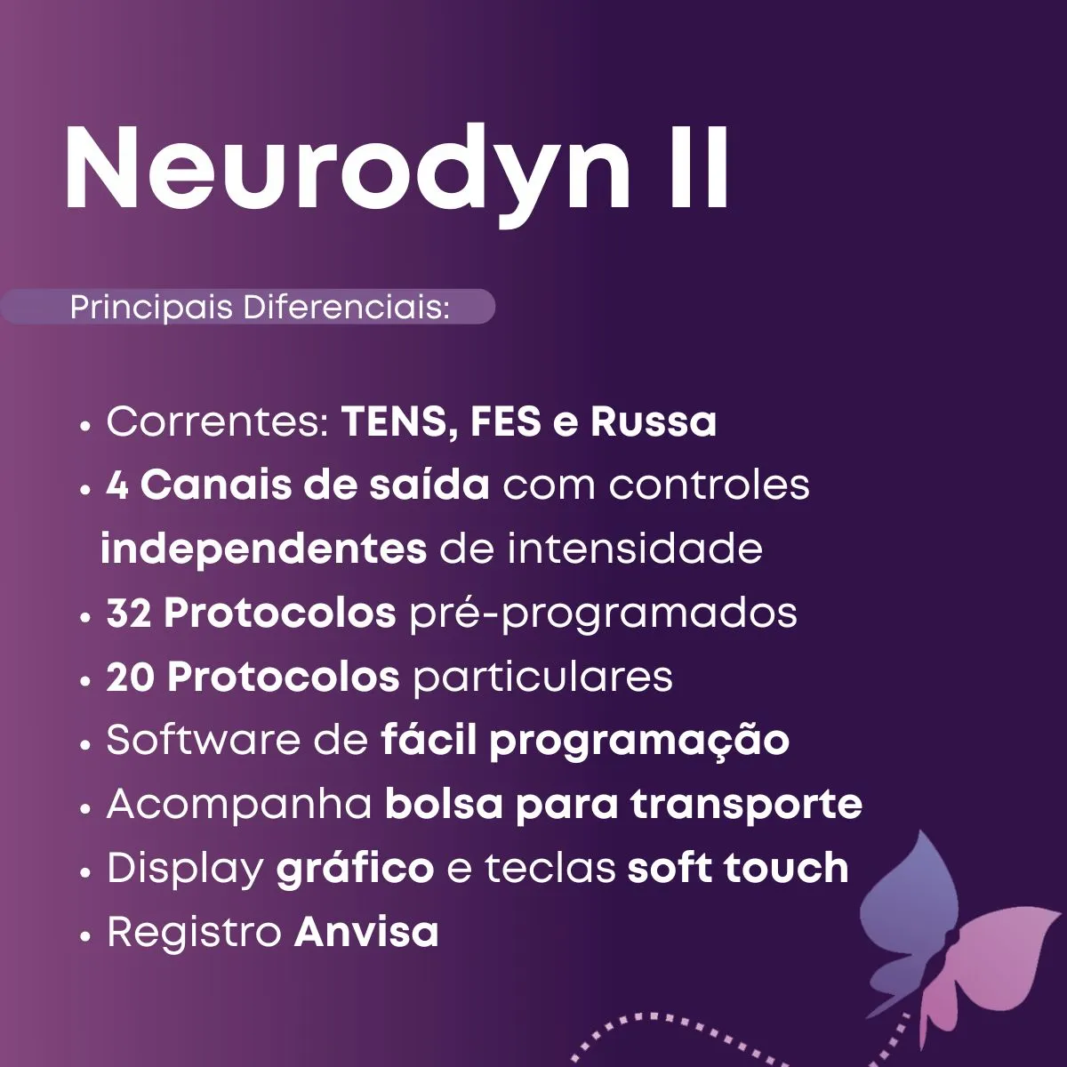 Neurodyn Ii Eletroestimulação Tens Fes Russa 4Canais Ibramed