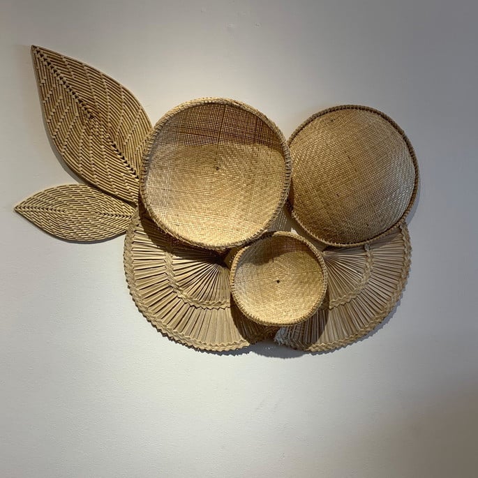 Composição Peneiras de Palha Decoração Waka