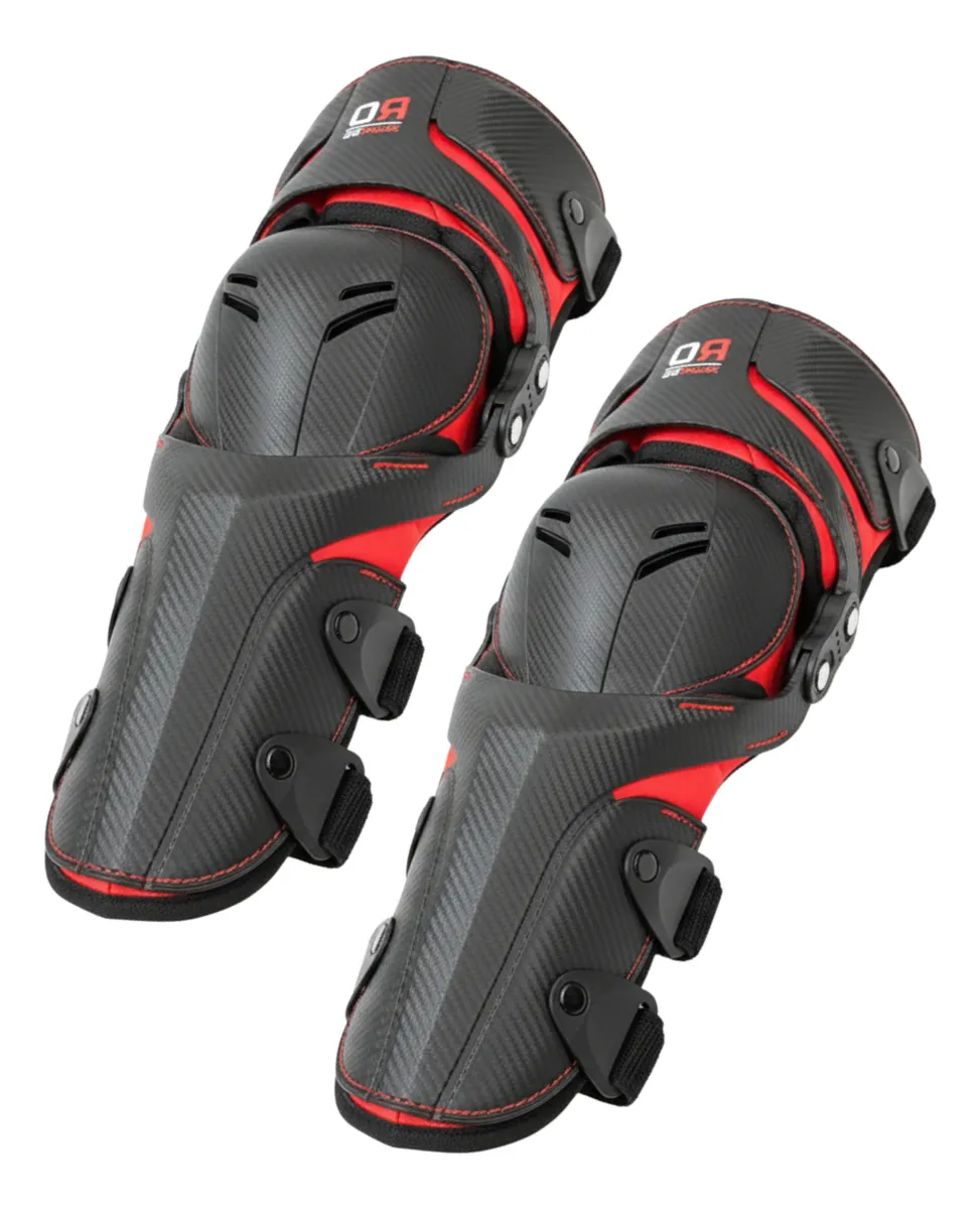 Joelheira Off Racer Articulada Evo Carbono Motocross Trilha