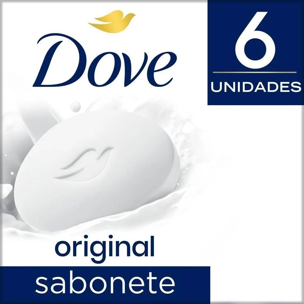 Kit Sabonete Em Barra Dove Original 6 Unidades 90g Cada