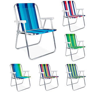 Cadeira Alta Aluminio Cores Sortidas 2101/ 002274 - Mor Cadeira Alta Aluminio Cores Sortidas 2101/ 002274 - Mor