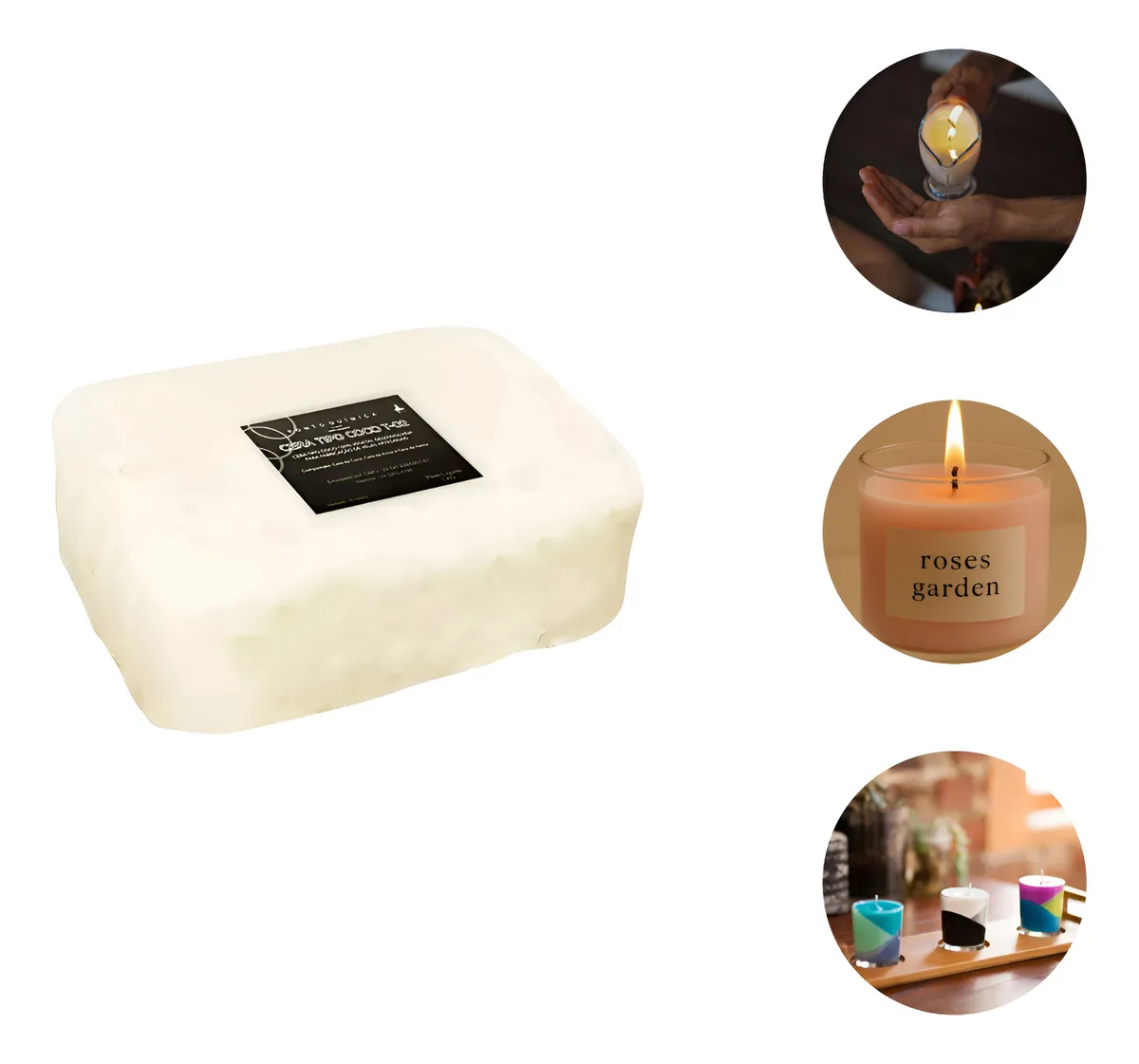 1kg Cera de Coco T02 Ponto Química para Velas 100% Vegetal