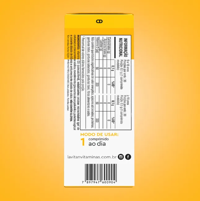 Lavitan Vitamina D 2000ui 30 Cápsulas