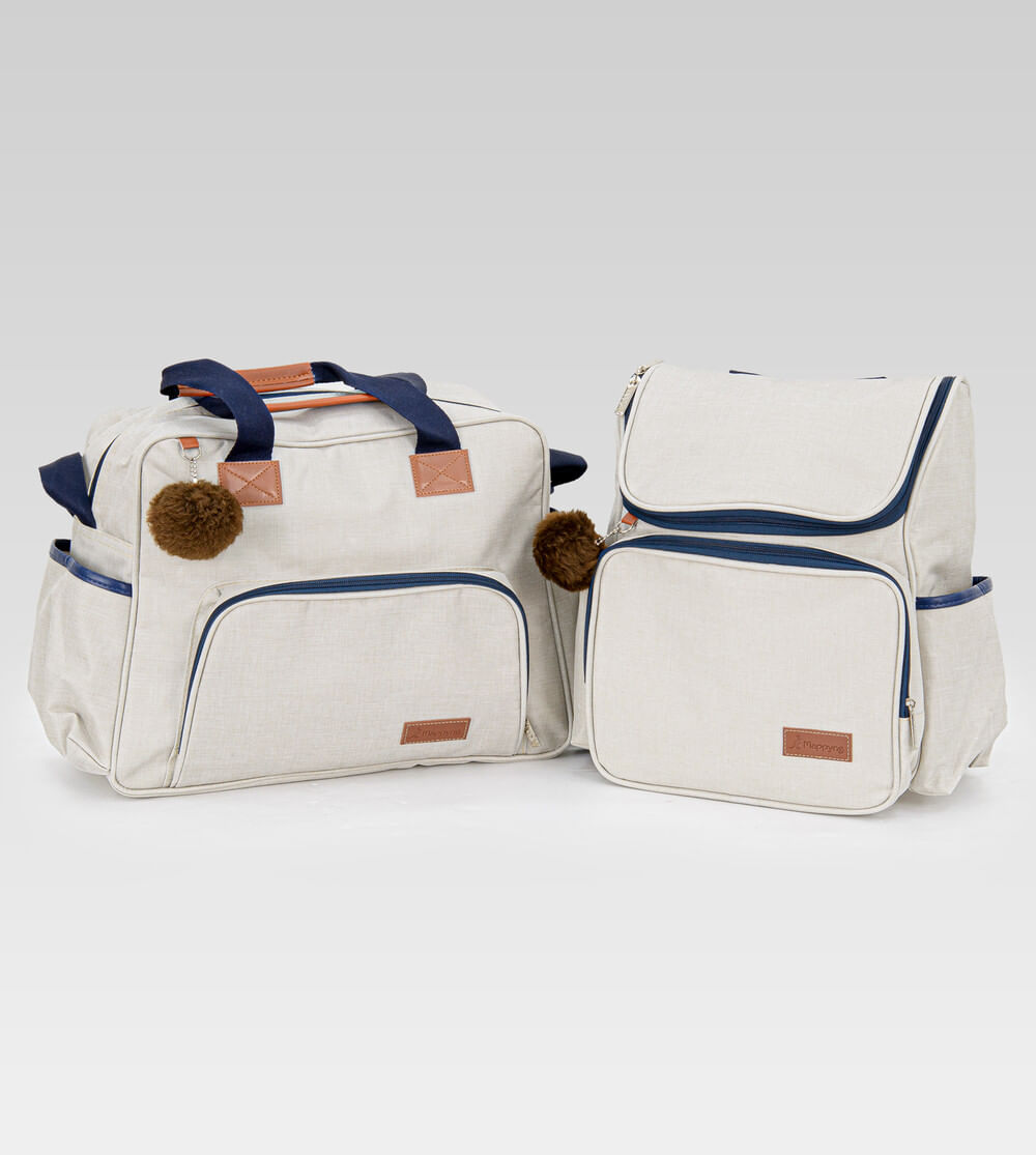 Kit Bolsa/Mochila com Trocador Tóquio Cinza