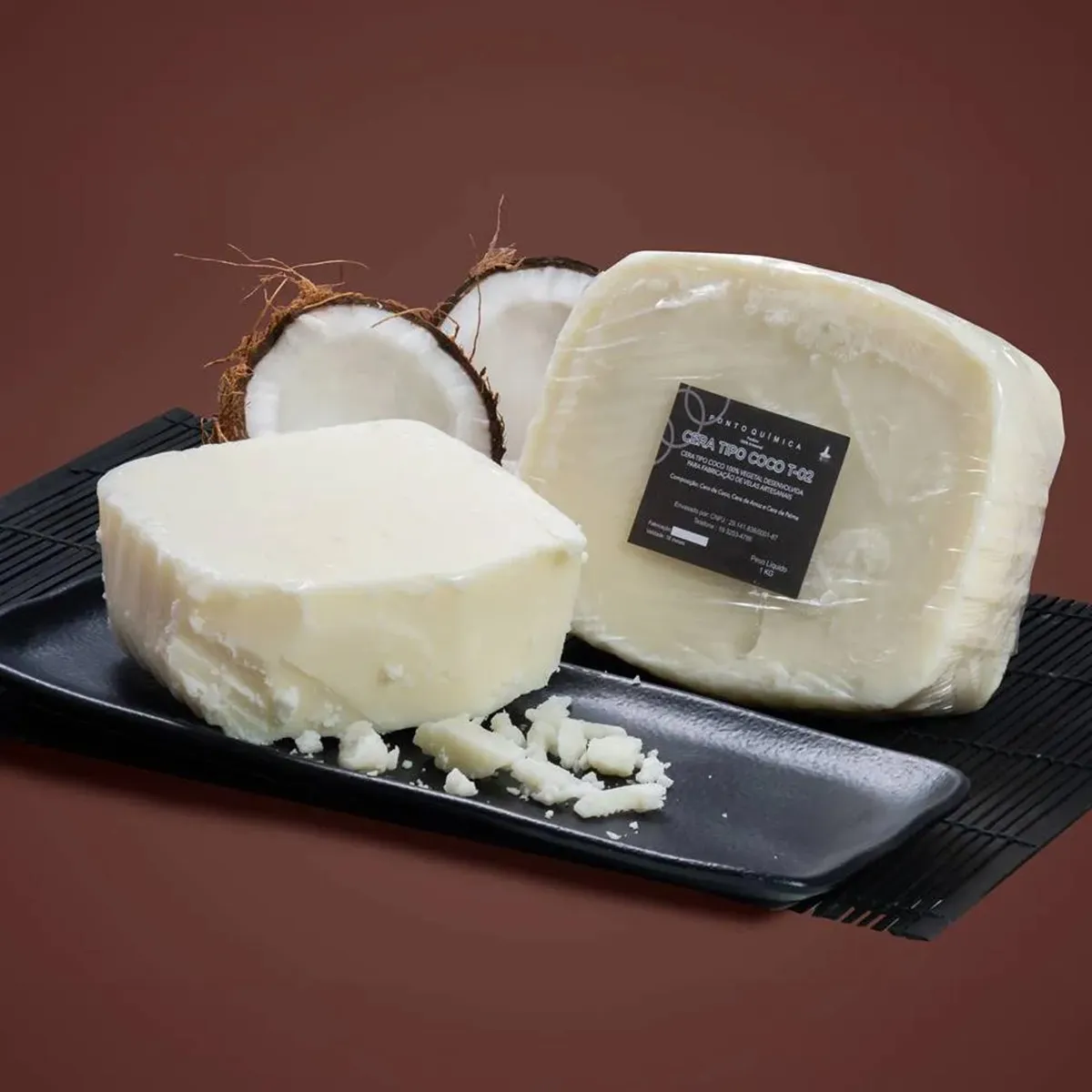 1kg Cera de Coco T02 Ponto Química para Velas 100% Vegetal