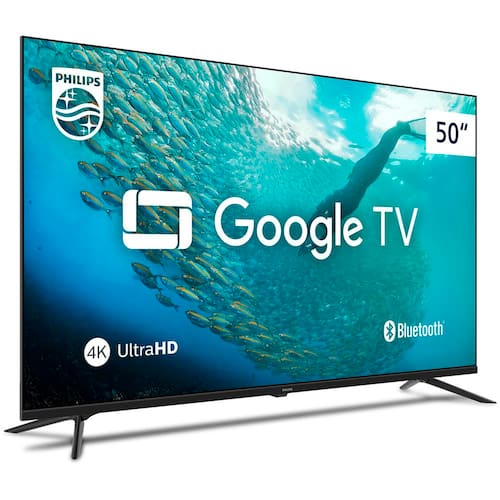 Smart TV LED 50" Ultra HD 4K Philips 50PUG7019 com Google TV, Comando de Voz, Wi-Fi, Entradas HDMI e USB