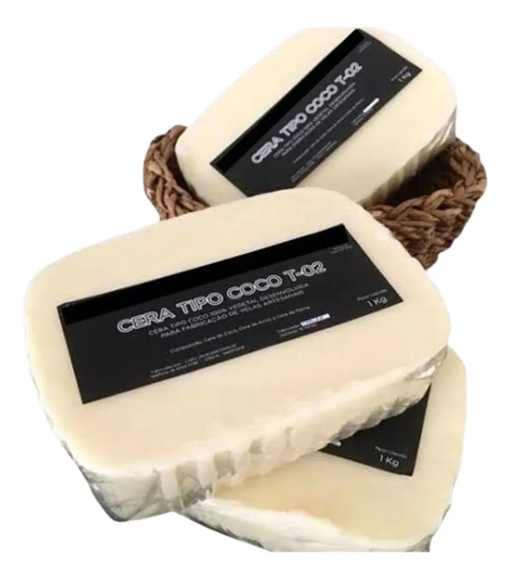 1kg Cera de Coco T02 Ponto Química para Velas 100% Vegetal