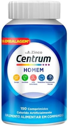 Centrum Homem Multivitaminico Diário com Magnésio, Vitamina D e Vitamina B12, 150 Comprimidos