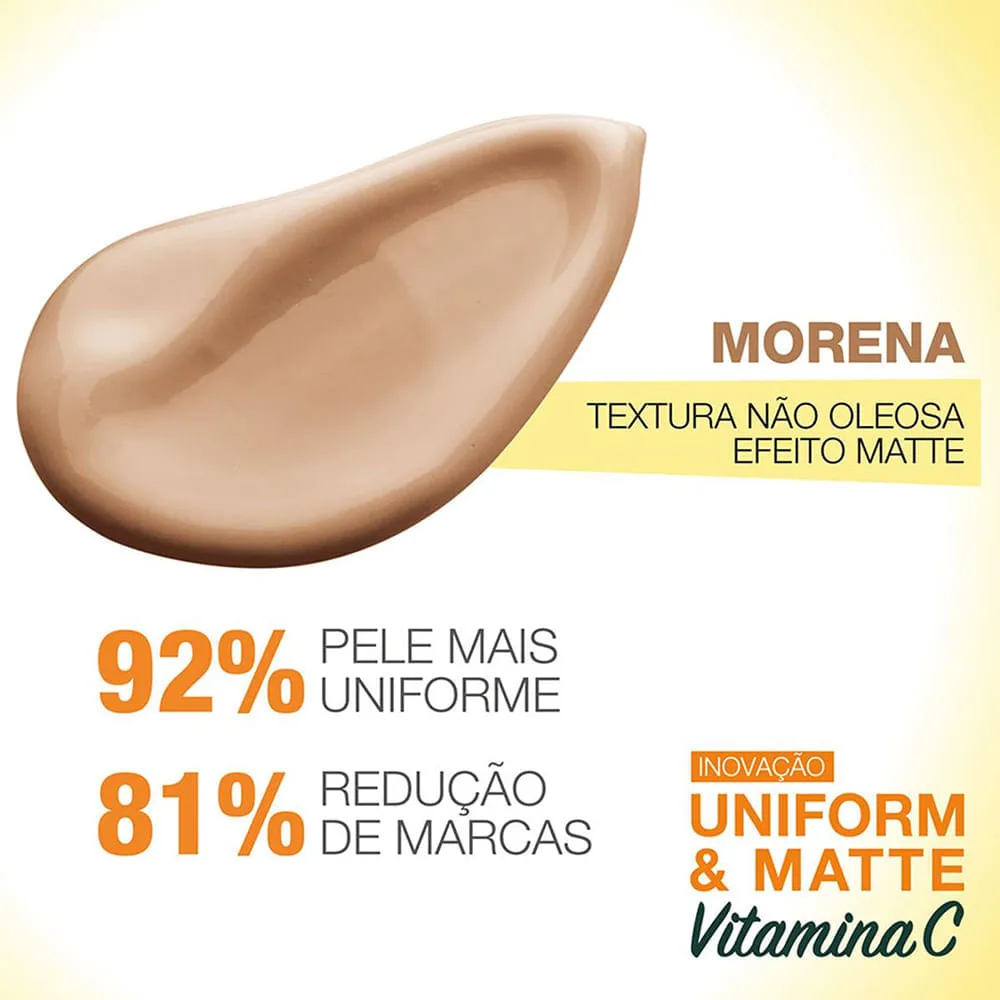 Protetor Hidratante Facial Garnier Uniform & Matte Fps 50 Cor Morena 40g