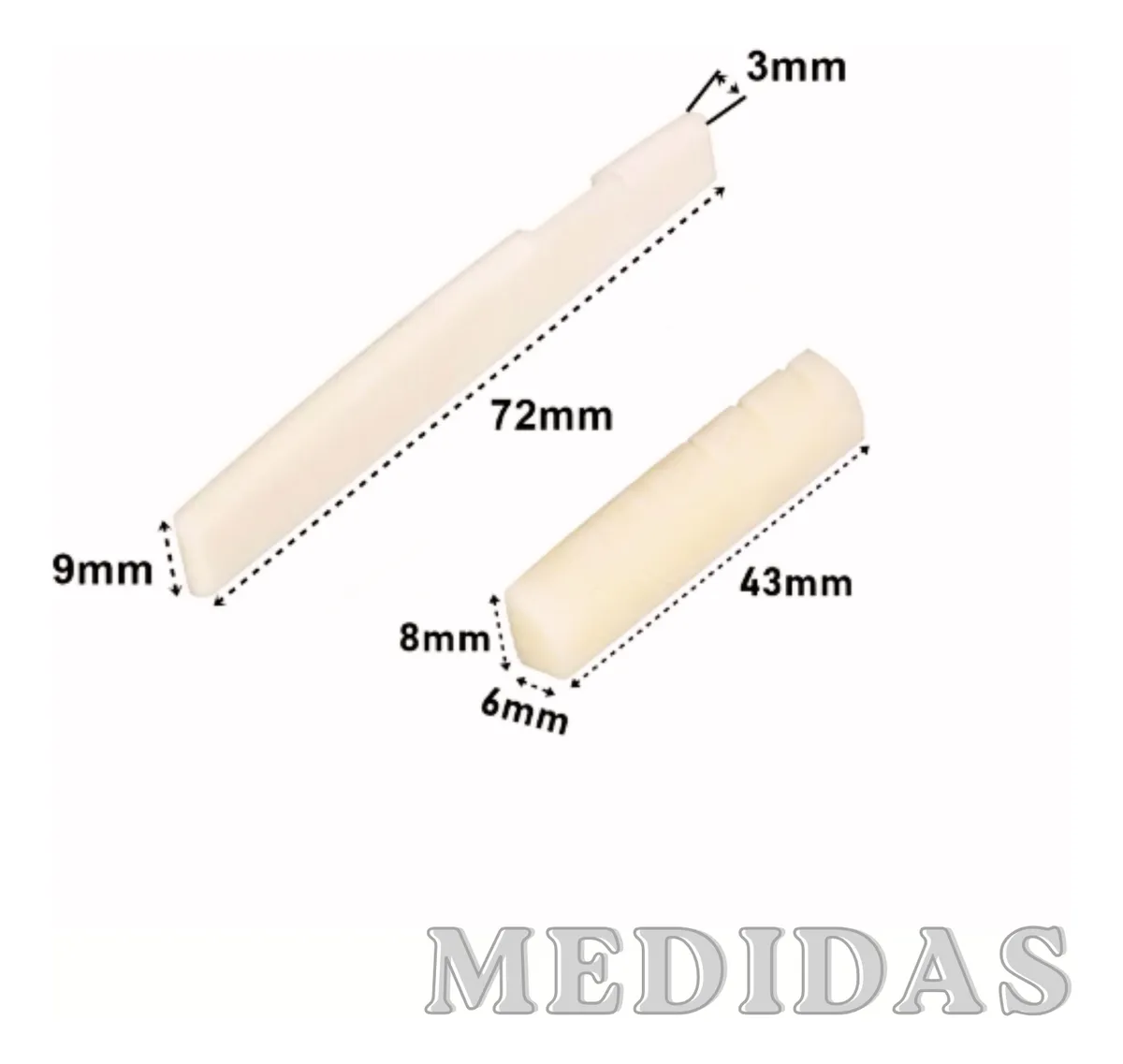 Kit Pestana Nut Rastilho Violão Aço Tagima Dallas Montana