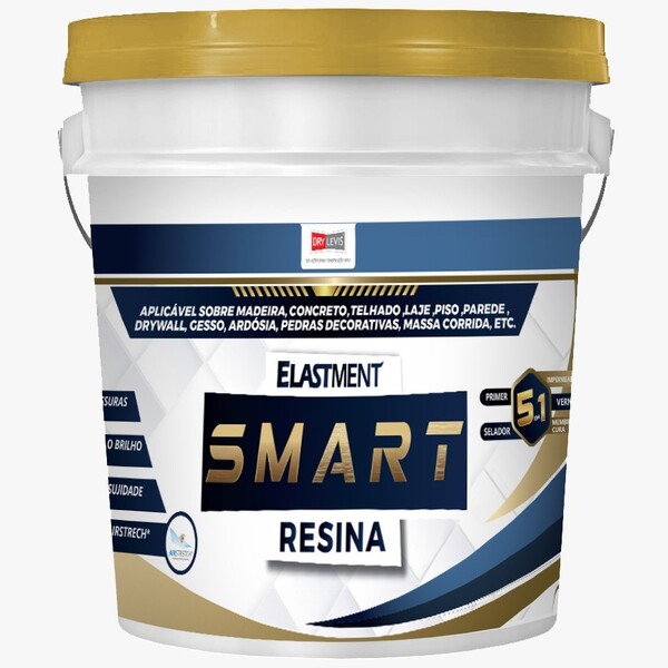 Resina Impermeabilizante Drylevis Elastment Smart 18L Incolor Semi Brilho