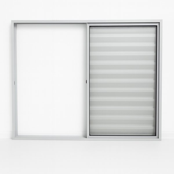 Veneziana 3 Folhas Aluminio Branco 1,00x1,20