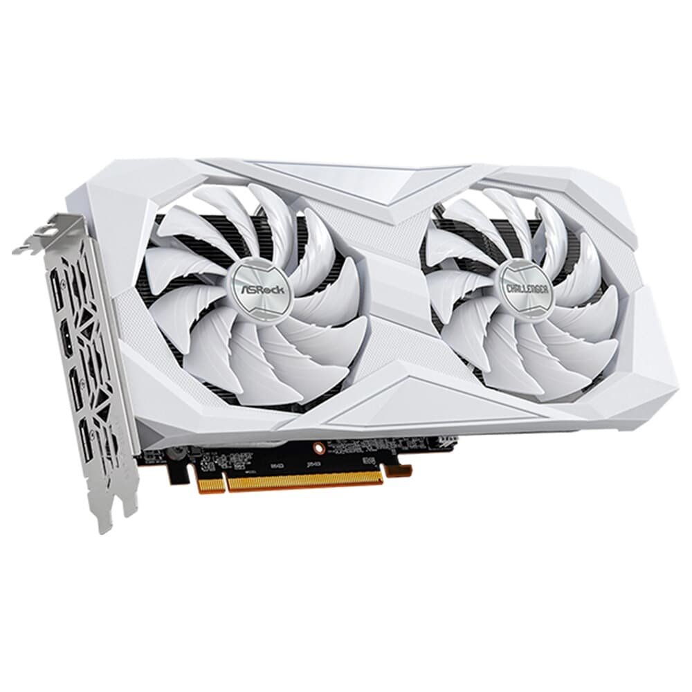 Placa de Vídeo ASRock RX 6600 Challenger White AMD Radeon, 8GB, GDDR6, DirectX 12 Ultimate, RDNA 2 - 90-GA4UZZ-00UANF