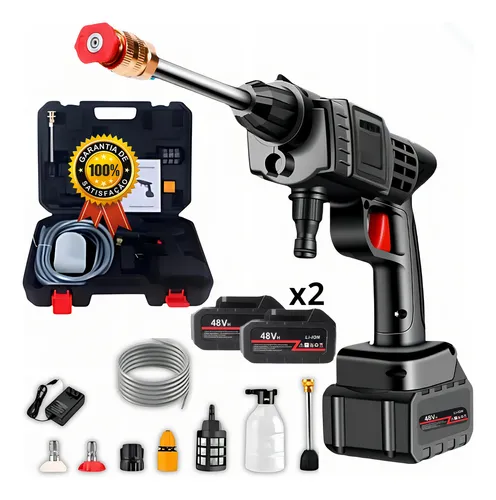 Lavadora Potente Portátil 2 Baterias Preto