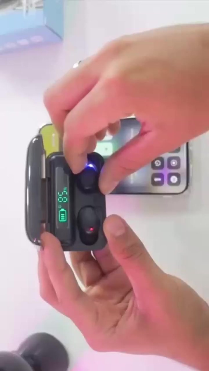 Fone De Ouvido Sem Fio Bluetooth F9-5 Pares Som Imersivo Powerbank Moderno Bateria Longa Duração Academia Compativel Com Todos Celulares