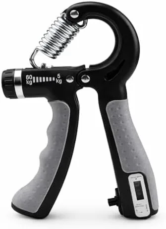 Hand Grip Exercitador de Mãos Ajustável 5–60kg – Com Contador, Portátil, Ergonômico e Ideal para Força e Reabilitação