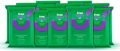 Free Wipes Lenço Umedecido Antisséptico - Pack com 12 unidades