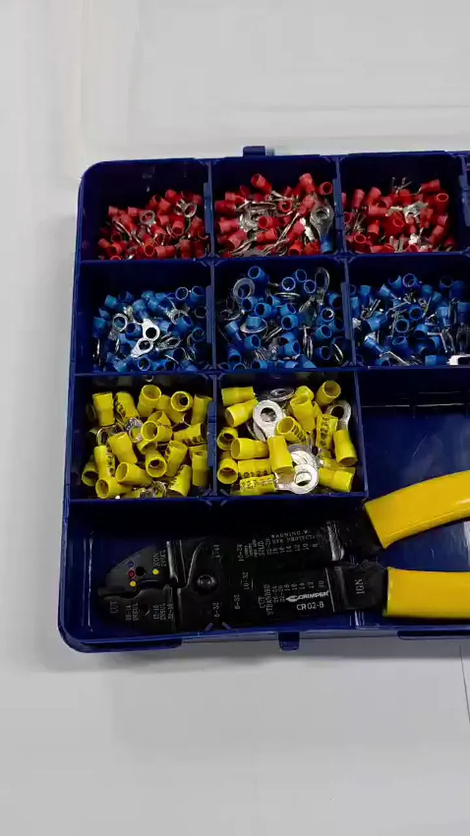 Km02 Terminais E Conectores Elétricos + Alicate Cr02-b