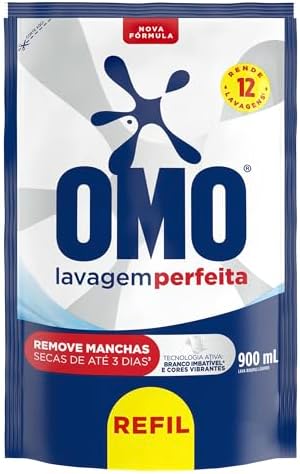 OMO Sabão Líquido Refil Omo Lavagem Perfeita Refil 900Ml