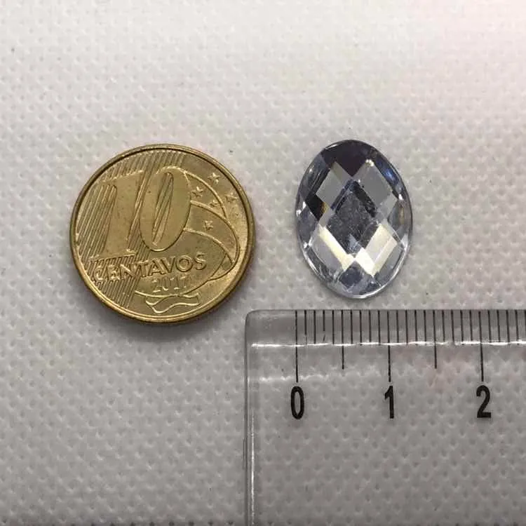 5 Pacotes Chaton Oval 13x18mm Com 50 Unidades Cada