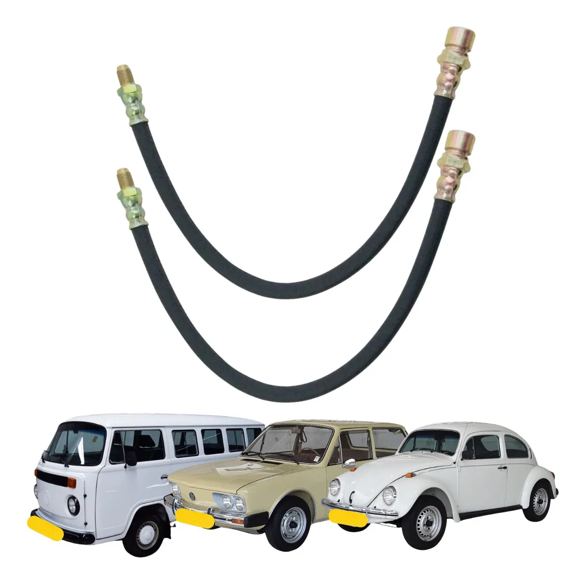 Par Flexivel Freio Roda Dianteira Fusca Brasilia 380 Mm