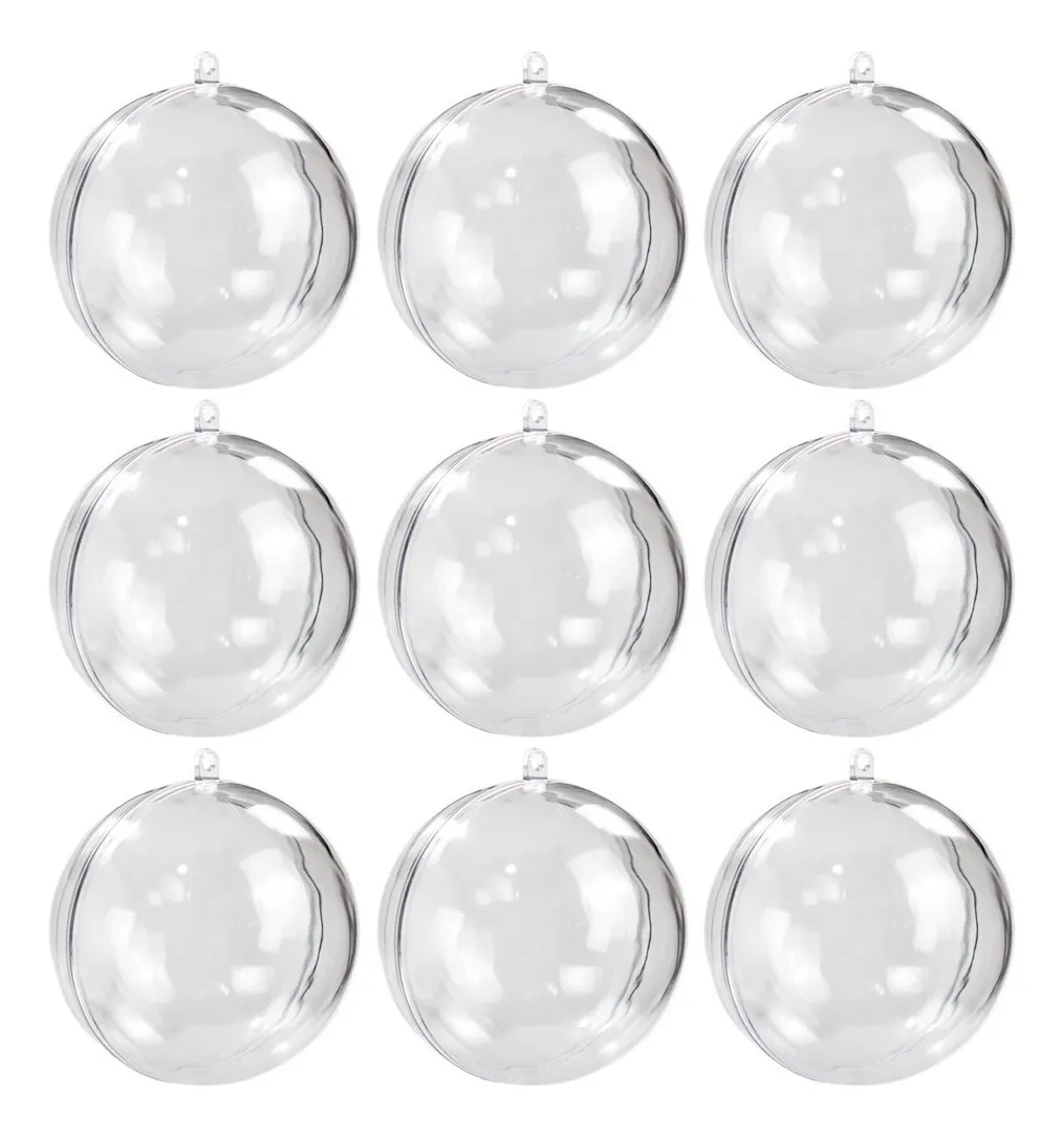 400 Esferas Bola De Acrílico Transparente 5cm Artesanato