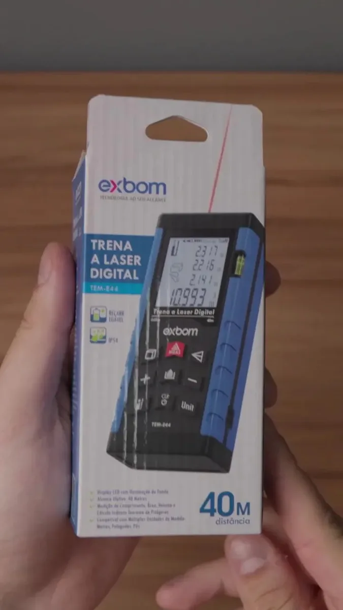 Trena a Laser 40 Metros Several Importados Medidor Digital Portátil de Distância com Alta Precisão Display LCD Iluminado e Funções Avançadas para Medição Rápida e Precisa