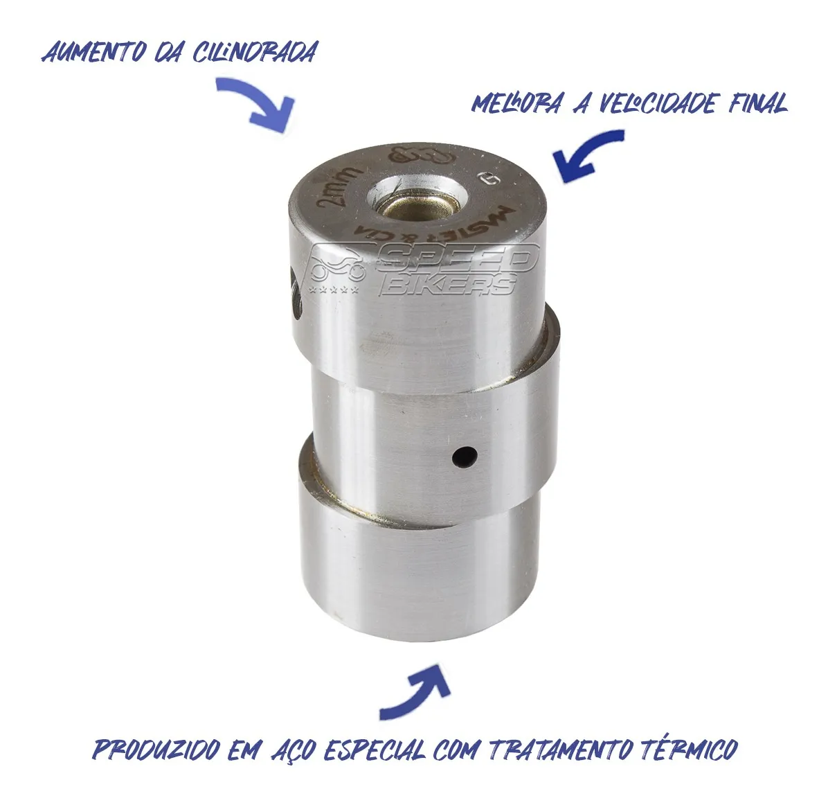 Pino Cursado Excêntrico 2mm - Crf230 / Cg125 99 / Strada