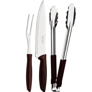 Kit Churrasco Inox Plenus 3 Peças - Tramontina