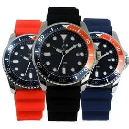 Kit Relógio Masculino Tuguir Quartz 3 Pulseiras TG35134 Preto|Azul|Vermelho