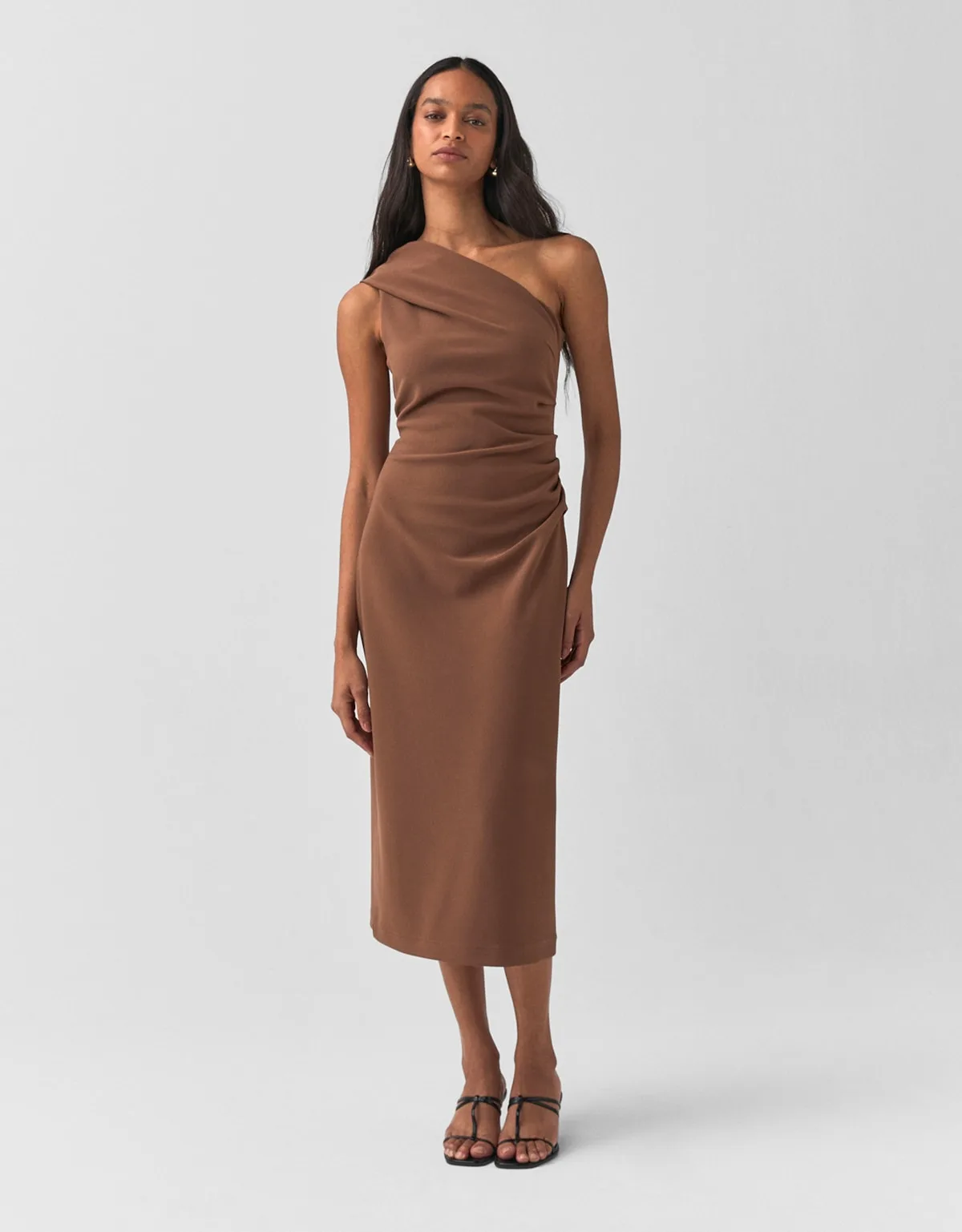 Vestido 360 Crepe Um Ombro Só