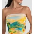 Lenço Feminino em Material Sintético Brasil Dianna Amarelo - Amarelo