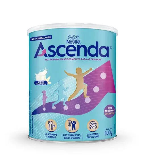 Suplemento Alimentar Infantil Baunilha Ascenda 800g Pó 800g