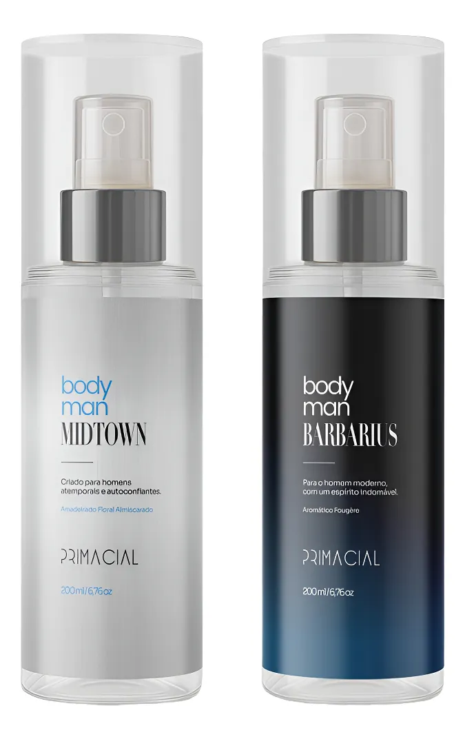 Kit Body Splash Masculino Barbarius E Midtown 200ml by Primacial