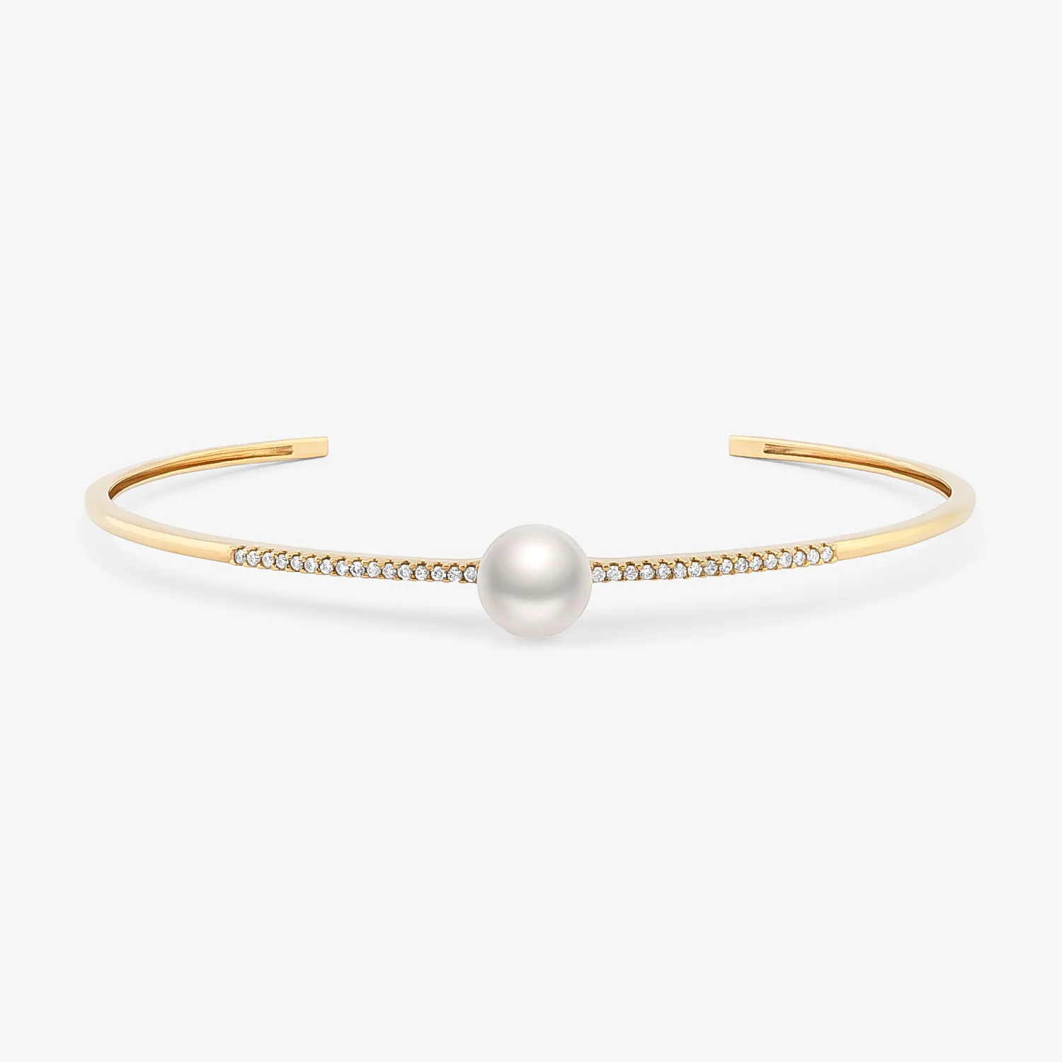 Pulseira Luna em Ouro Amarelo 18k com Pérola e Diamantes