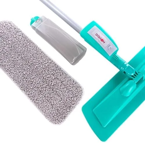 Noviça - Mop Spray Fit e Tecido de Microfibra para Limpeza Rápida, Cabo Articulado e Reservatório Plástico para Inserção do Produto de Limpeza, Bettanin