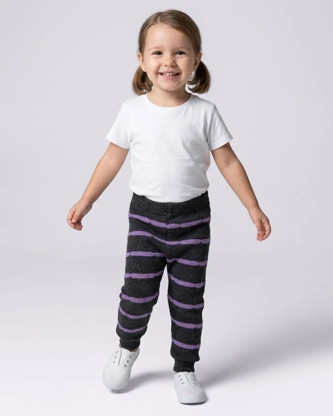 Calça Legging Bebê Tricô Estampas Sortidas Cinza