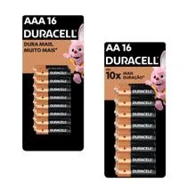 Kit Pilha Alcalina AA com 16UN e AAA com 16UN - Duracell