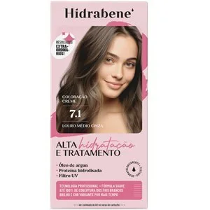 Tinta De Cabelo Hidrabene Louro Médio Cinza 7.1