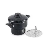 Cuscuzeira Antiaderente 16cm Preto Nacional