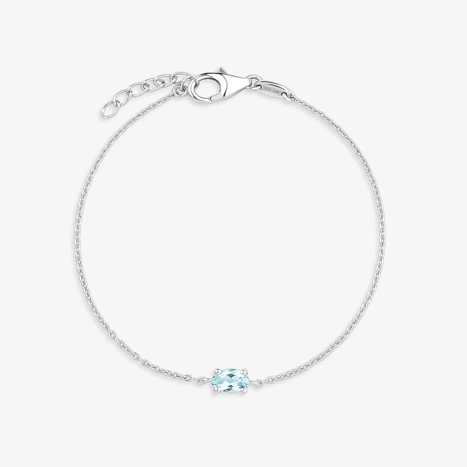 Pulseira Esplendor em Prata 925 com Topázio Sky - 18 cm